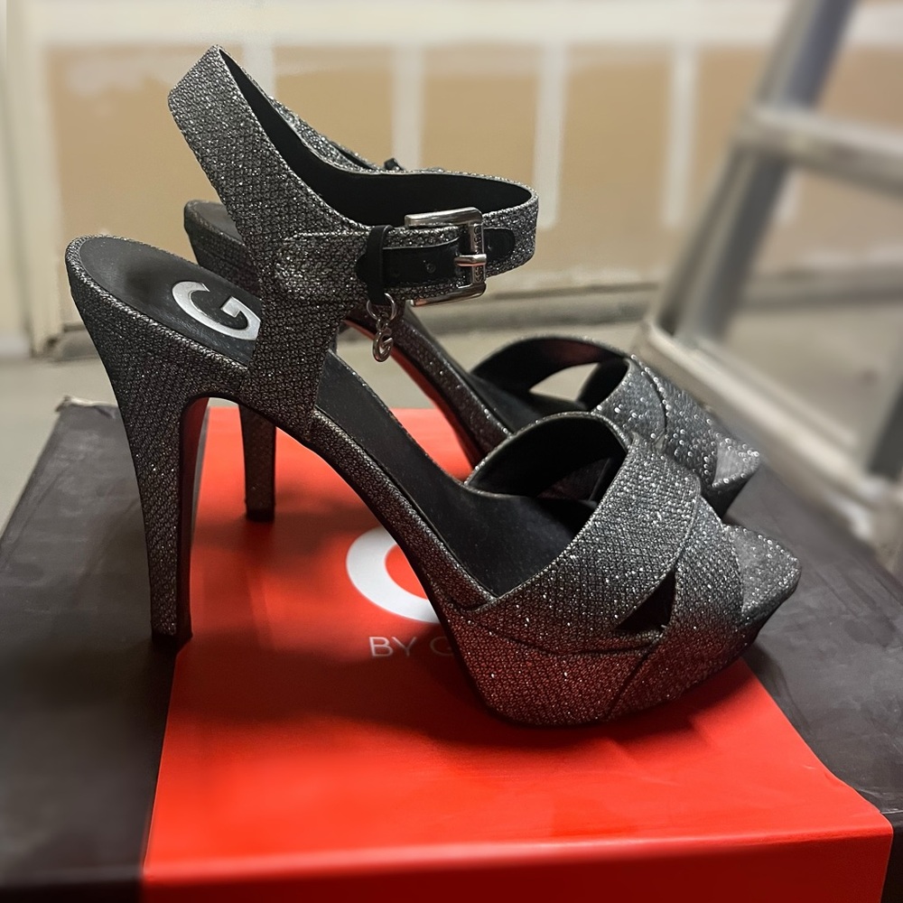 Guess Glitter Platform Heels